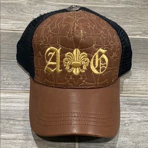A&G Brown and black trucker snap back hat